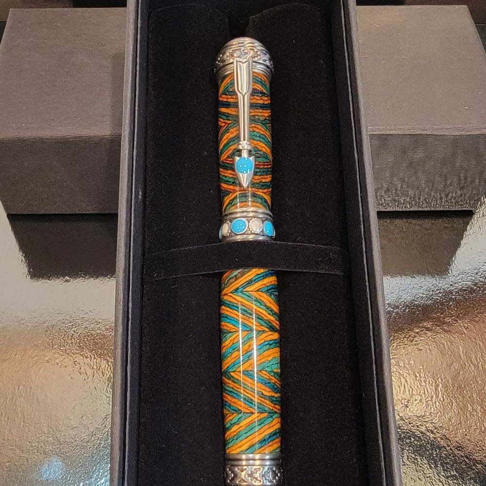 Pen , Southwest Pewter Turquoise Pen